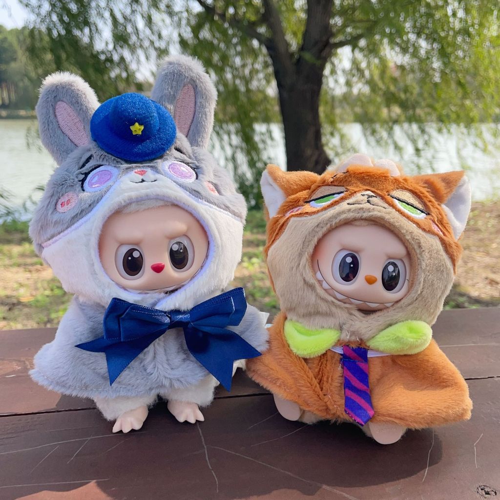 เหมาะสําหรับ LABU 17 ซม.V1V2V3 ตุ๊กตาตุ๊กตาจี้เสื้อผ้า Fox กระต่ายตํารวจเจ้าหน้าที่ชุด