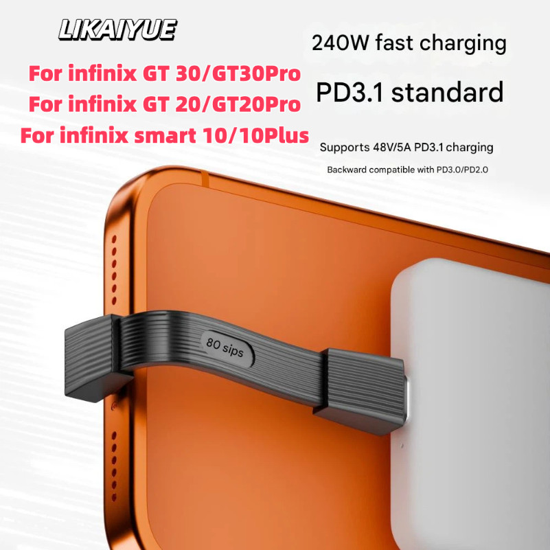 LKY8 สําหรับกล่องฮาร์ดไดรฟ์แม่เหล็กข้อมูลมุมขวา CableUltra-Short สําหรับ iPhone 17 Pro Max Thunderbo