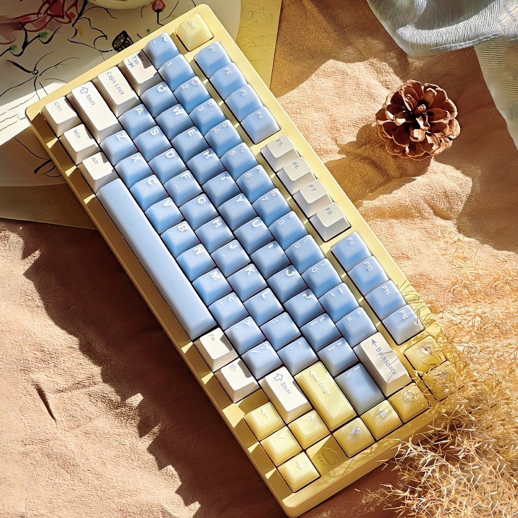 เกลือทะเลกึ่งโปร่งใส Doubleshot Keycaps สําหรับคีย์บอร์ดแบบกลไก - PBT + PC Cherry Profile