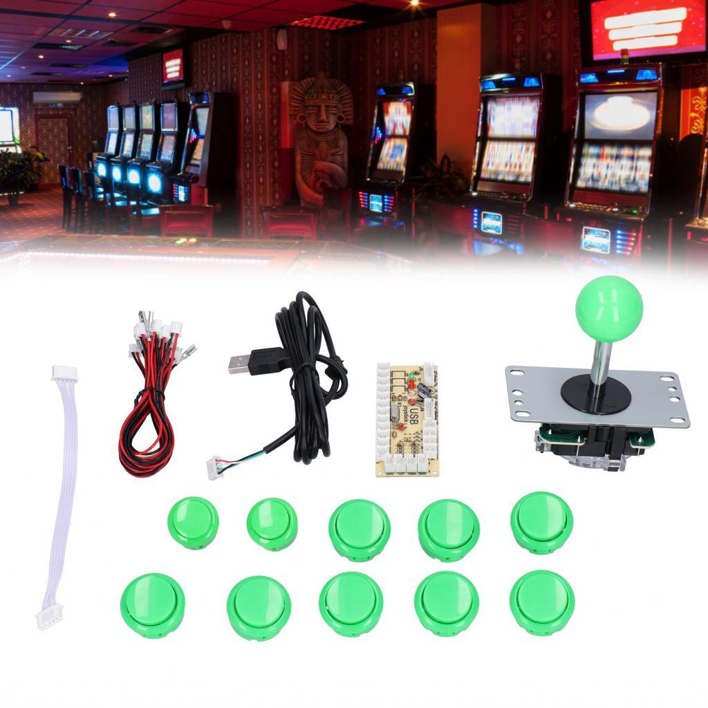 Ropa888 Hilitand เกมจอยสติ๊กชุด DIY อะไหล่ Zero Delay USB Encoder + 8 Way 10x Push ปุ่มสําหรับ MAME 