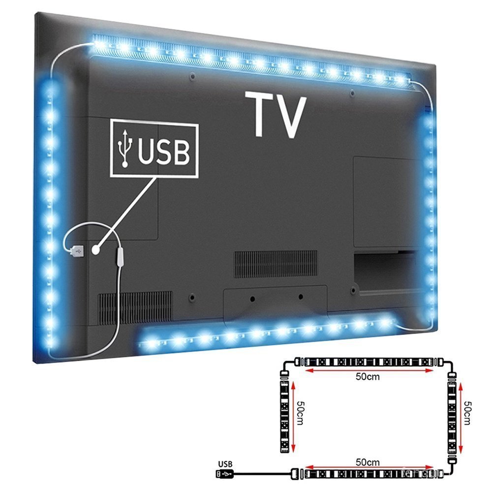 คลังสินค้าพร้อม 5V แถบไฟแบบยืดหยุ่น 5050RGB ไฟอัจฉริยะพร้อม usb TV พื้นหลัง APP Light Bar เคสคอมพิวเ
