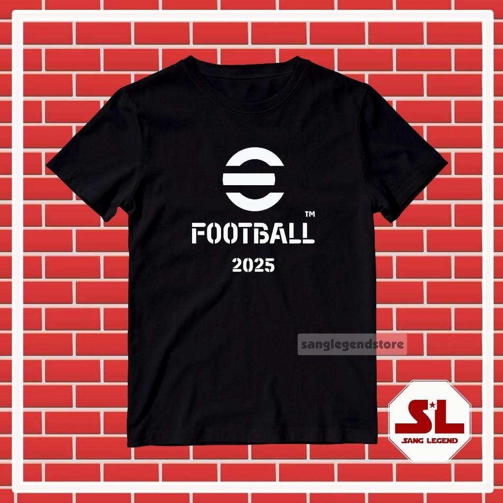 ผู้ชาย& 39;s DISTRO TSHIRT โลโก้ EFOOTBALL PES MOBILE 2024 2025S-5XL