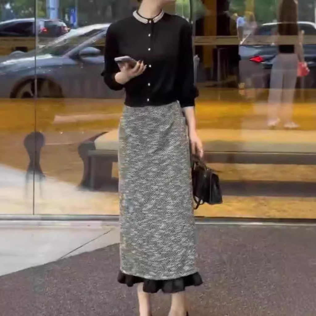 Da Aimei Yiyuan กระโปรงและเสื้อด้านบนแบบหรูหราและทันสมัยสำหรับผู้หญิง