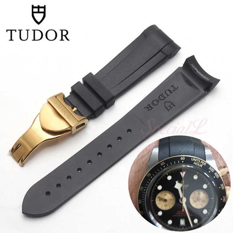 11/11✈(bolanxun) 22 มม. สายนาฬิกายางโค้งสําหรับ Tudor Black Bay 58/Bronze/Ranger - สายรัดสํารองสําหร