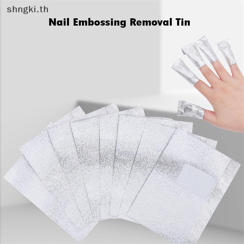 SHNGKI 50-100PCS Aluminium Foil Remover Wraps Nail Art Soak Off Acrylic Gel Nail Remover