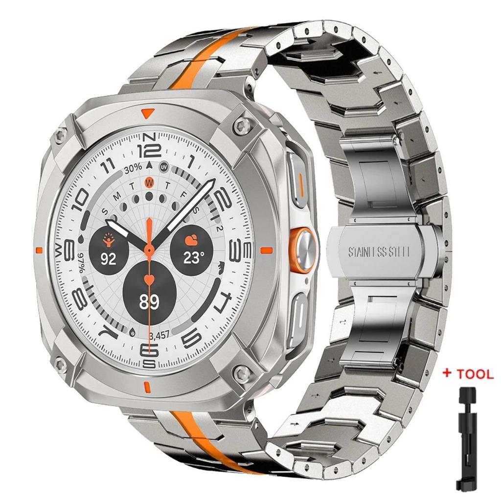 Strap + สําหรับ Samsung Galaxy Watch Ultra 2025 47 มม.Anti-fall โลหะสําหรับ Galaxy Watch Ultra(2024) 47 มม.สแตนเลสสตีล - รูปที่ 6