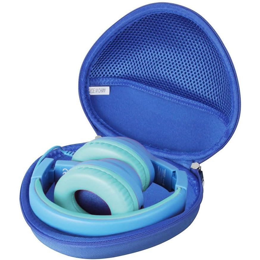 Adada Hard Travel Case สําหรับ iClever HS19 / iClever BTH12 Kids Headphones (สีน้ําเงิน)