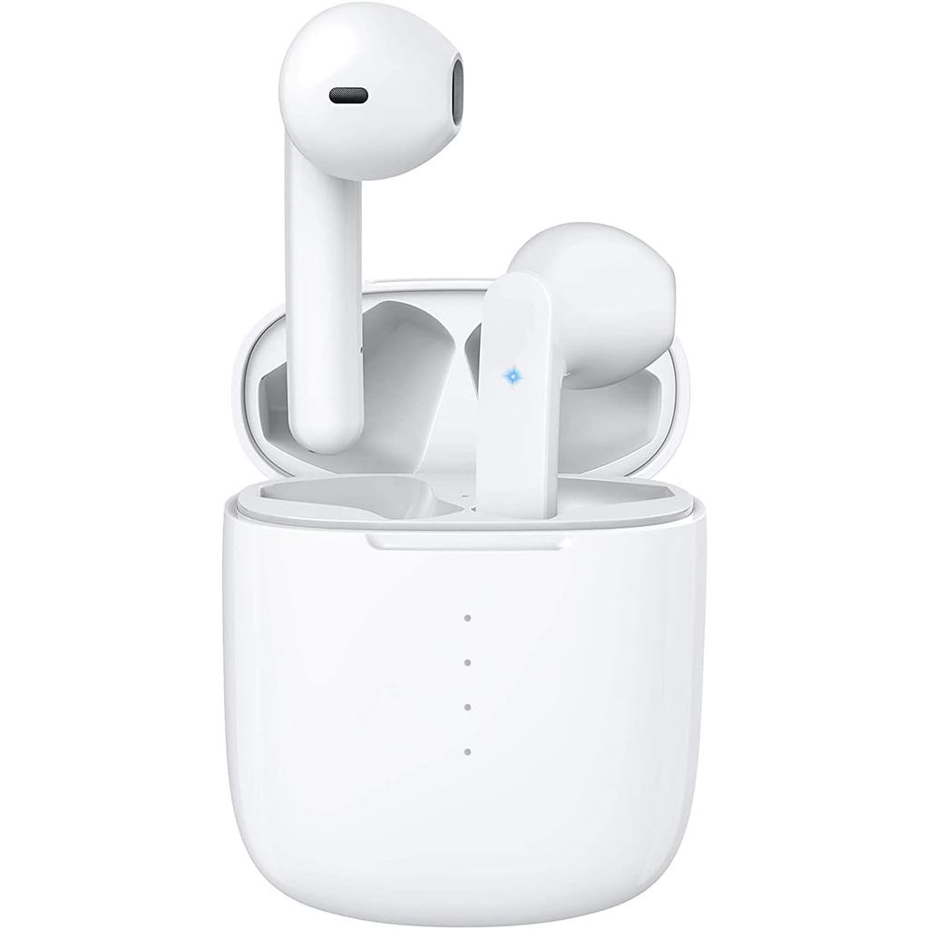 หูฟังไร้สาย หูฟังบลูทูธ 5.0 พร้อมกล่องชาร์จ กันน้ํา IPX8 3D สเตอริโอ Air Buds หูฟังชนิดใส่ในหูไมโครโ