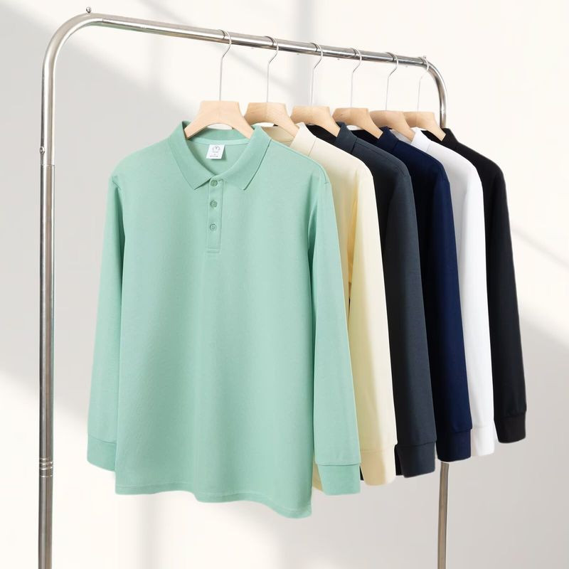 เสื้อโปโลแขนยาวสีดำสำหรับผู้ชาย ใหม่ล่าสุด เหมาะสำหรับทุกโอกาส