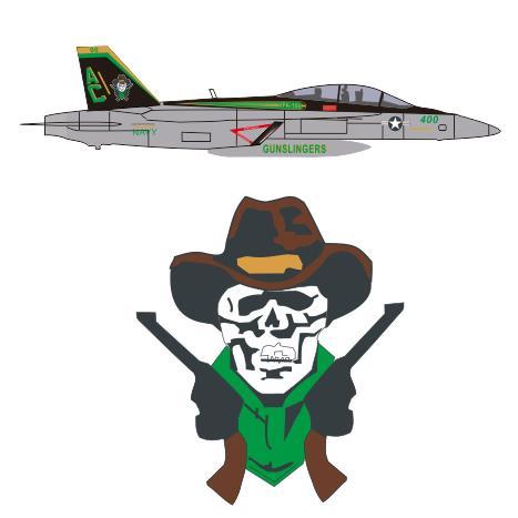 Western Killer Squadron fa-18 Water Note 1: 350VFA105 เหมาะสําหรับโมเดลประกอบพลาสติก