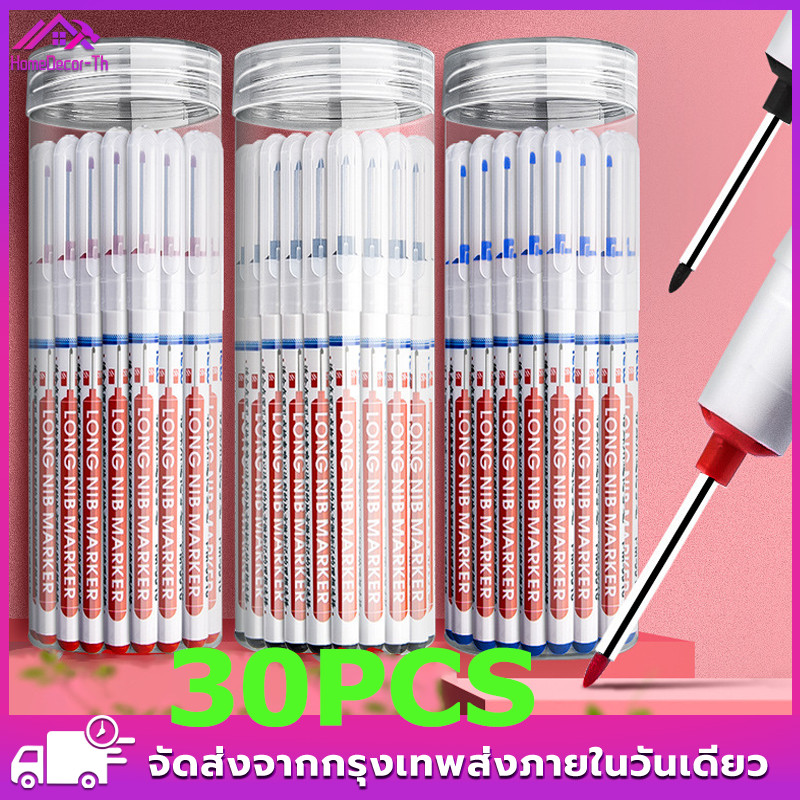 ✨【30PCS】ปากกามาร์กเกอร์ ปลายยาว 20 มม. อเนกประสงค์ กันน้ำ แห้งเร็ว สําหรับงานไม้ กระเบื้อง
