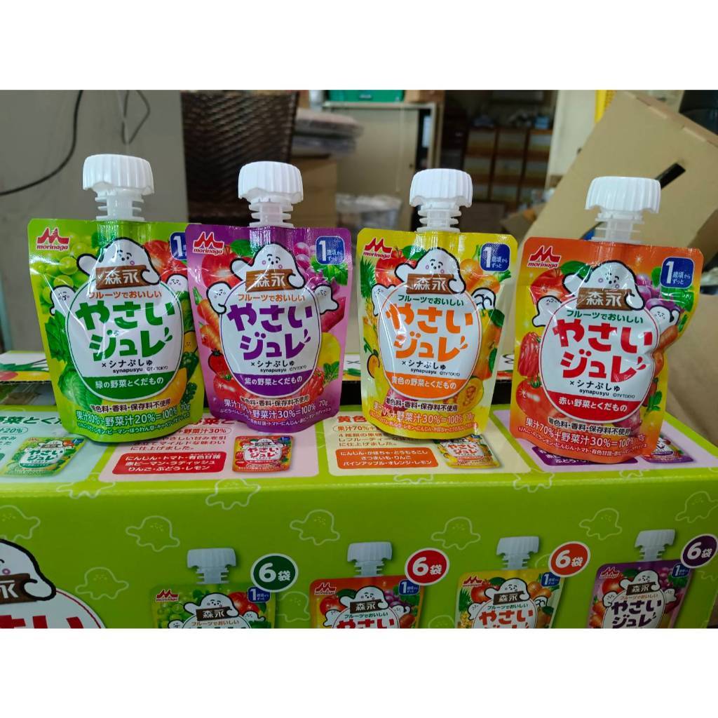 เยลลี่รสน้ำผักผลไม้ MORINAGA DELICIOUS FRUIT JELLY กินง่าย สำหรับเด็กๆ1ปีขึ้นไป ของแท้จากญี่ปุ่น
