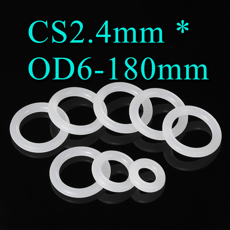 ยางโอริงแดมเปอร์ ชนิดซิลิโคน สีขาว CS2.4mm*OD6-180mm O-ring [N2BL]