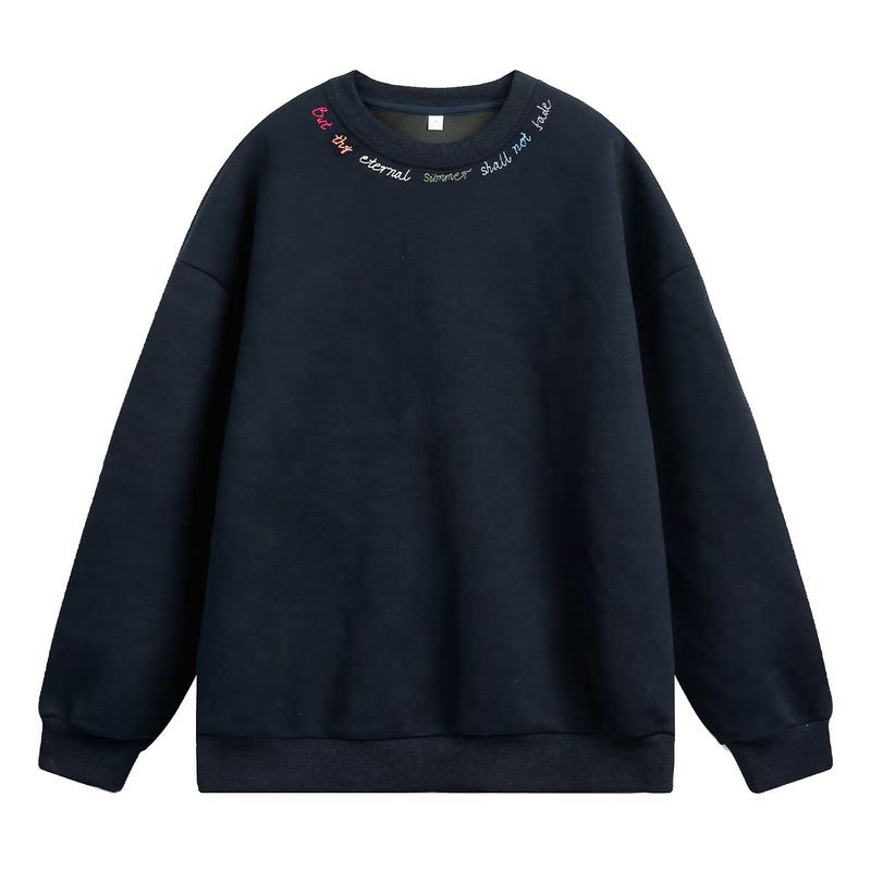 เสื้อกันหนาวผู้ชายคอกลมแบบแฟชั่นหลวม สวมใส่สบายในอากาศเย็น