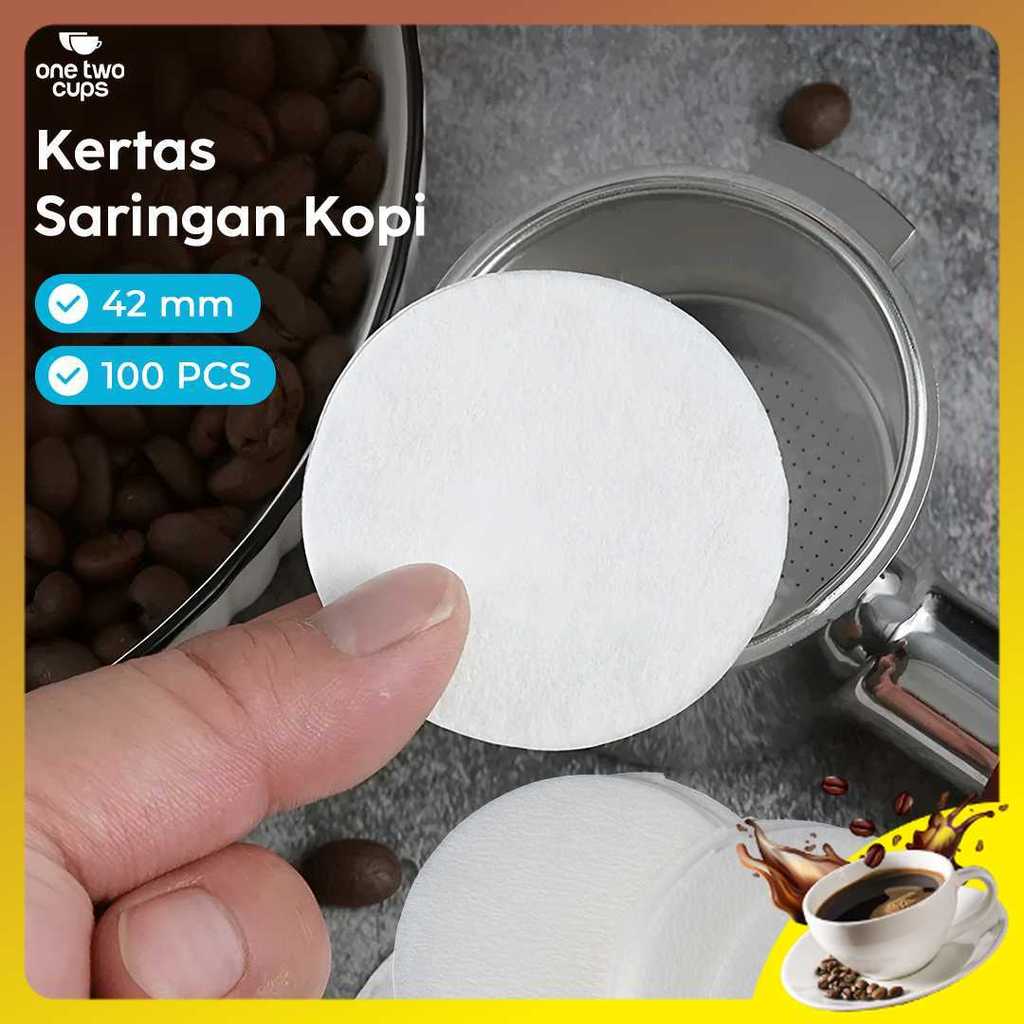 One Two Cups Coffee Filter Paper Moka Pot 100 ชิ้น - OJ-1