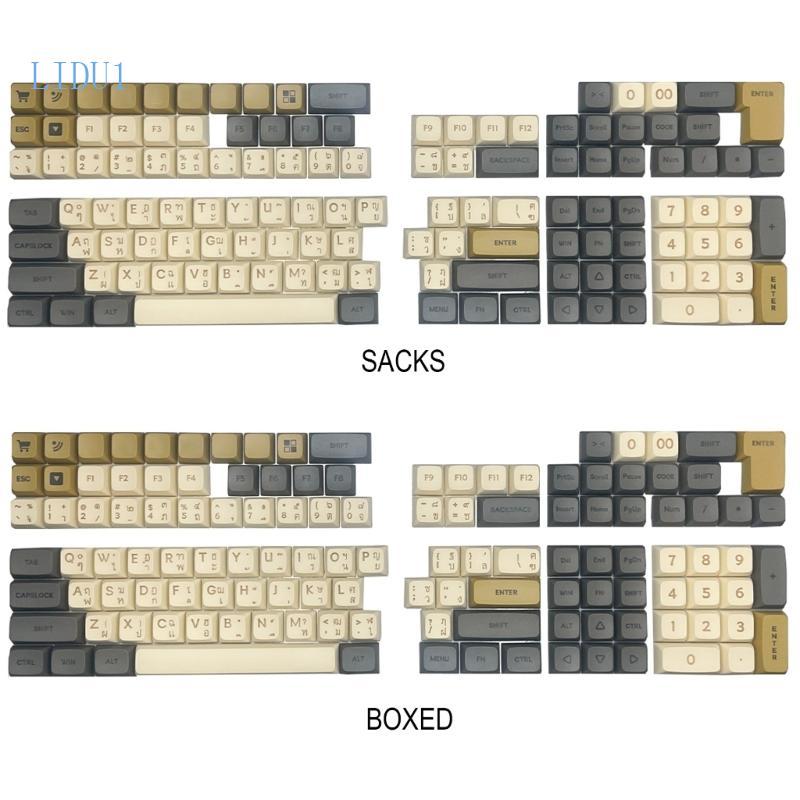 LIDU1 XDA Keycaps ที่ไม่ซ้ํากันไทย Keycaps สําหรับคีย์บอร์ดแบบกลไกที่ไม่ซ้ํากันไทย Keycaps Theme XDA