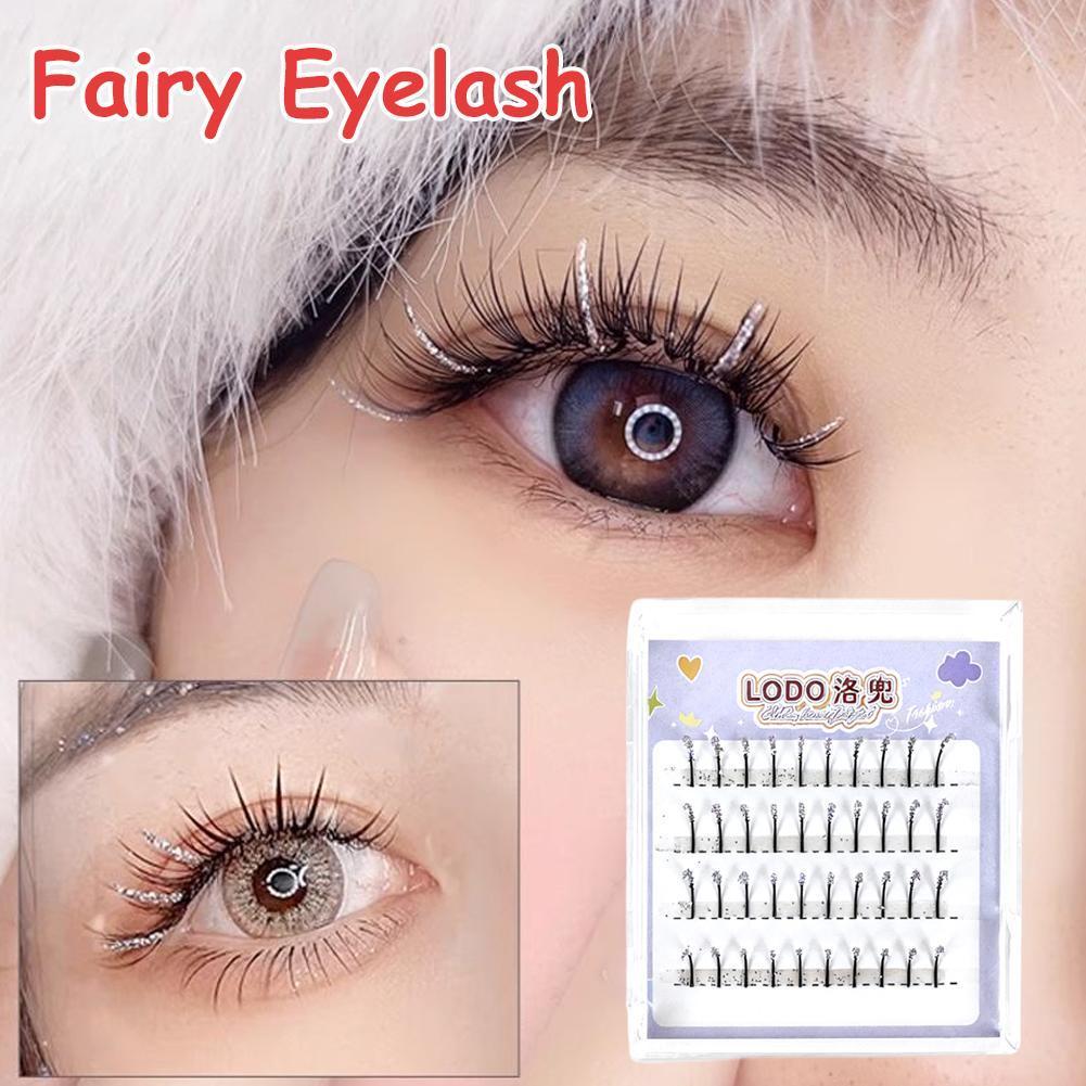Fairy Lash ขนตาปลอม Snow Sprite Eye Makeup ที่เกิดด้วย Dreamy Sparkle Pure Desire J5z1