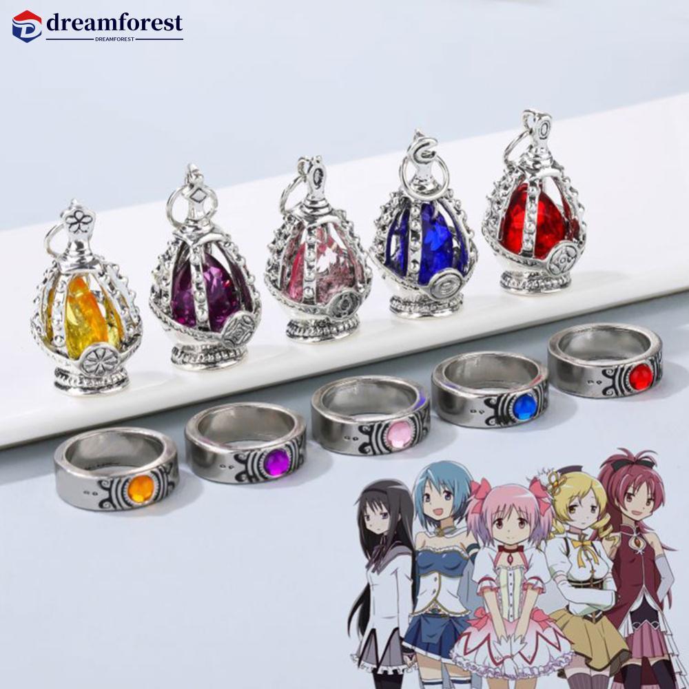 สร้อยคอมินิวงกลม พร้อมแหวนและจี้ จากอนิเมะDFS Magic Girl สำหรับสะสมหรือสวมใส่