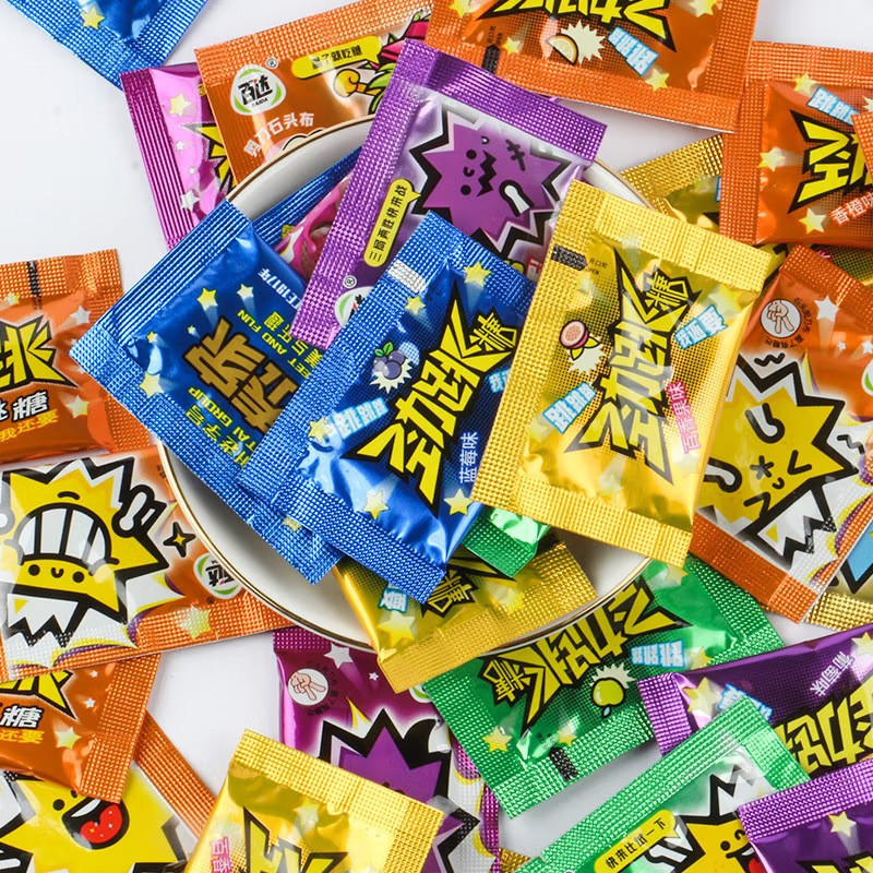 ลูกอมป๊อปปิ้ง Baida ลูกอมระเบิด แพ็คสารพัน 0 ขนมในวัยเด็ก 100%T251118