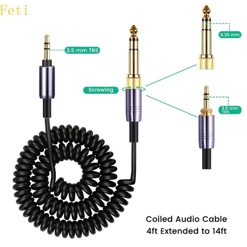 Feti 1 5m ชุดหูฟังสายไฟ 6 35 มม.อะแดปเตอร์สําหรับ WH-1000XM3 XM2 XM4 H900N H800