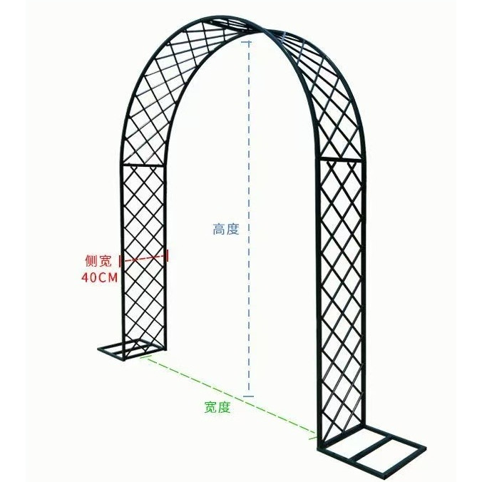 ซุ้มเหล็กดัดสไตล์ยุโรป ชั้นวางดอกไม้แบบปีนป่าย ซุ้มดอกไม้กลางแจ้ง กุหลาบเลื้อย ลานบ้าน สวน rak bunga - รูปที่ 6