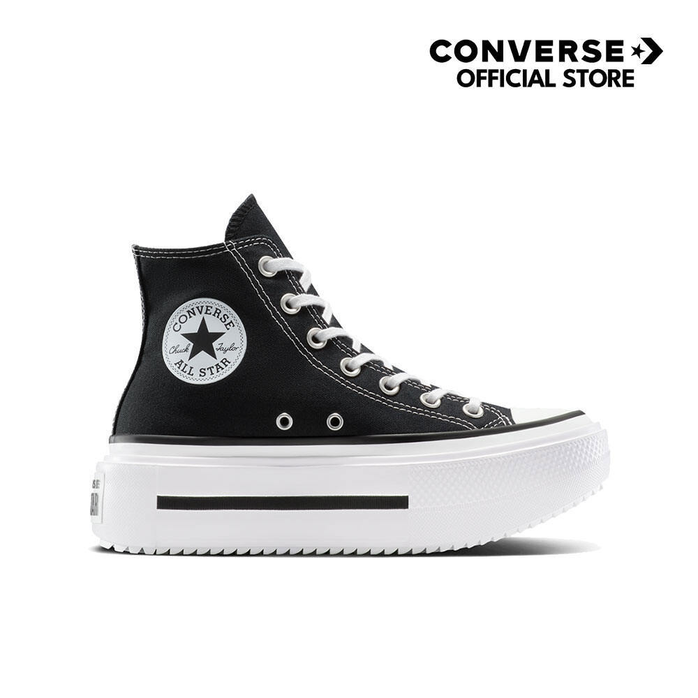 CONVERSE รองเท้าผ้าใบ เสริมส้น น้ำหนักเบานุ่มสบาย CTAS LIFT DOUBLE STACK HI BLACK UNISEX A12975CU_U5BKXX
