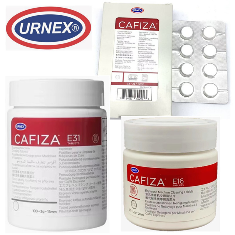 American Urnex E31 E16 แท็บเล็ตทําความสะอาดเครื่องชงกาแฟกึ่งอัตโนมัติอัตโนมัติสากล