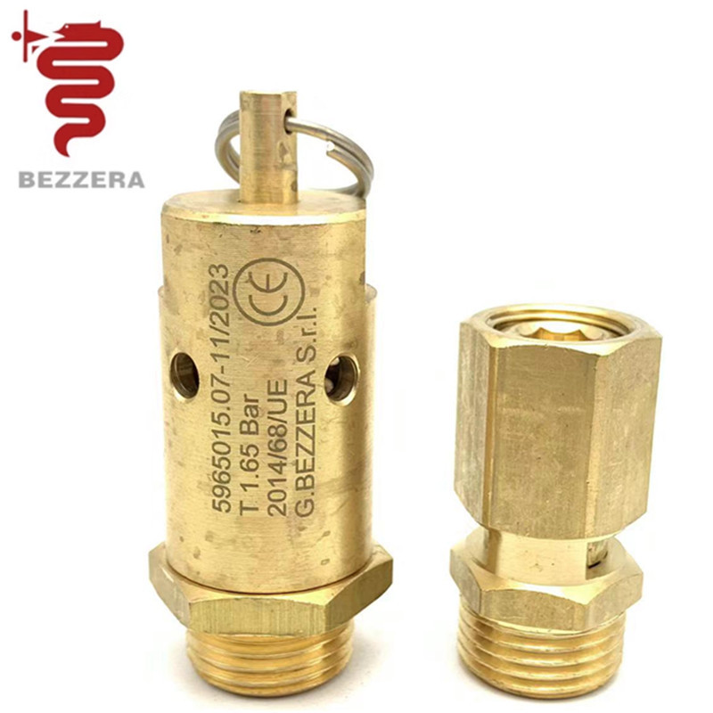 Original Bezzera ellisse Bezzera เครื่องชงกาแฟหม้อไอน้ําวาล์วความปลอดภัยไอเสียวาล์วสูญญากาศวาล์วแรงด