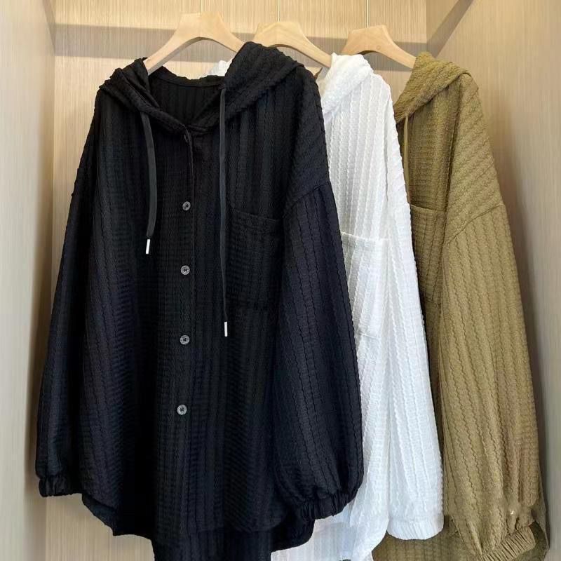 เสื้อเบลาส์แขนยาวมีฮู้ดขนาดใหญ่หลวมทุกการแข่งขันหญิงตั้งครรภ์สามารถสวมใส่