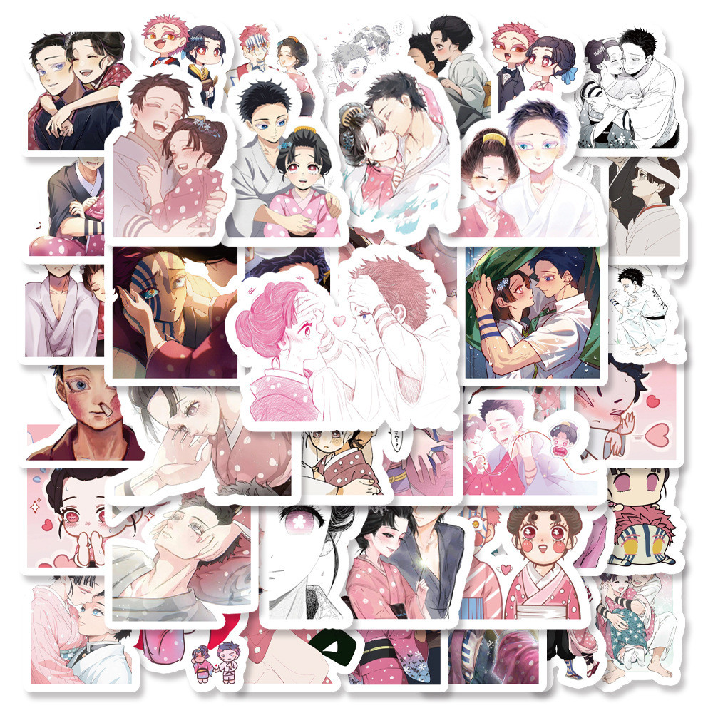 110 ชิ้น Demon Slayer Kyoujurou & Koyuki สติกเกอร์อะนิเมะญี่ปุ่นสติ๊กเกอร์กันน้ําสําหรับวารสารและงาน