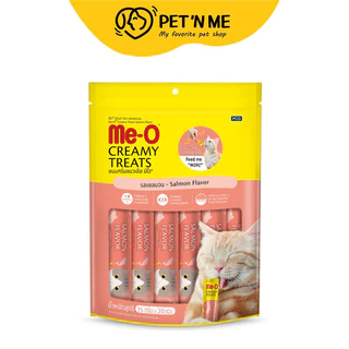 [จัดส่งจากคลัง] ME O Creamy Treats ขนมครีมแมวเลีย รสแซลมอน 15 g 20 ชิ้น [8850477015753]