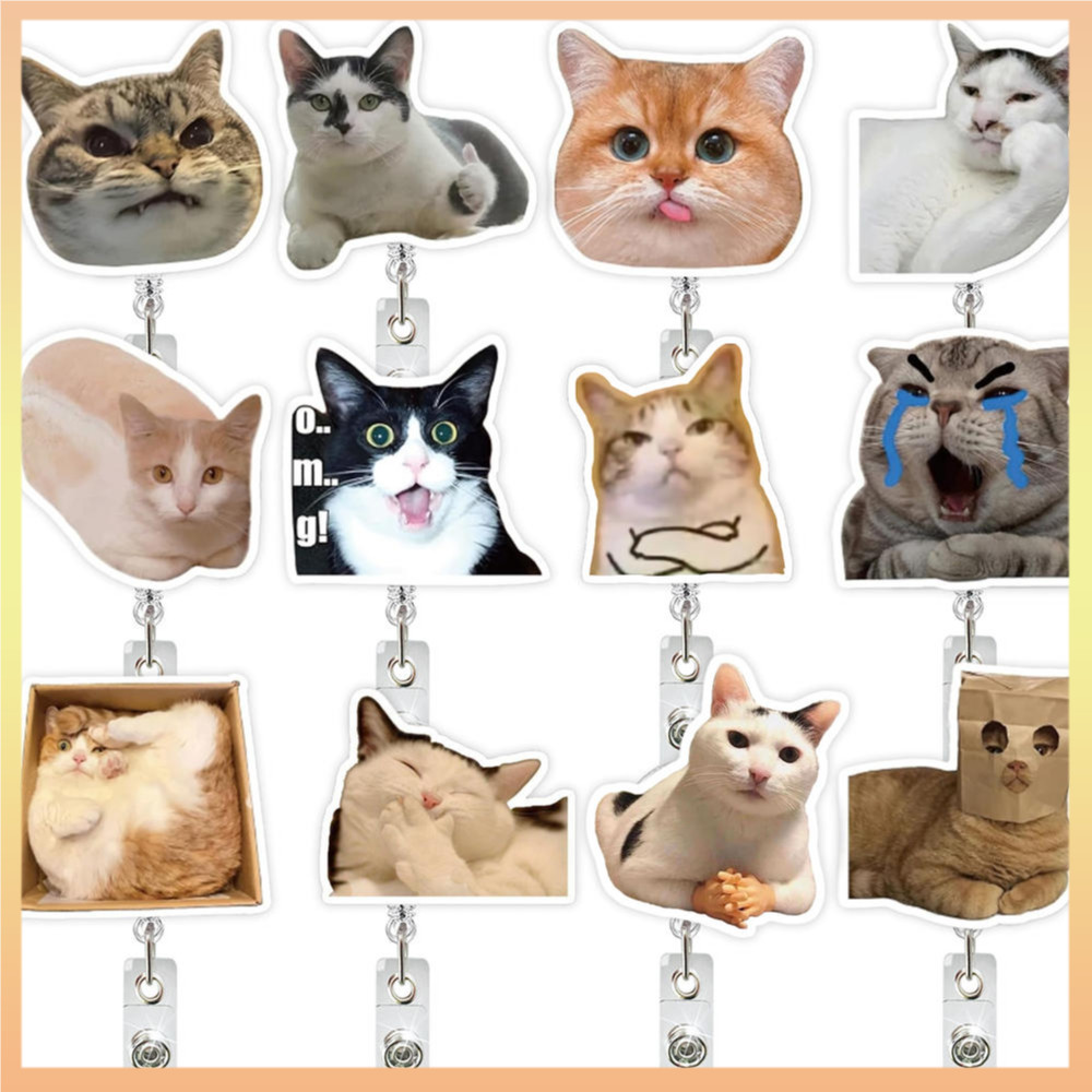 Compact อะคริลิค Badge Reel ทนทาน Retractable ชื่อแท็กขี้เล่นสไตล์ตลกป้ายสําหรับครูนิทรรศการหมอ
