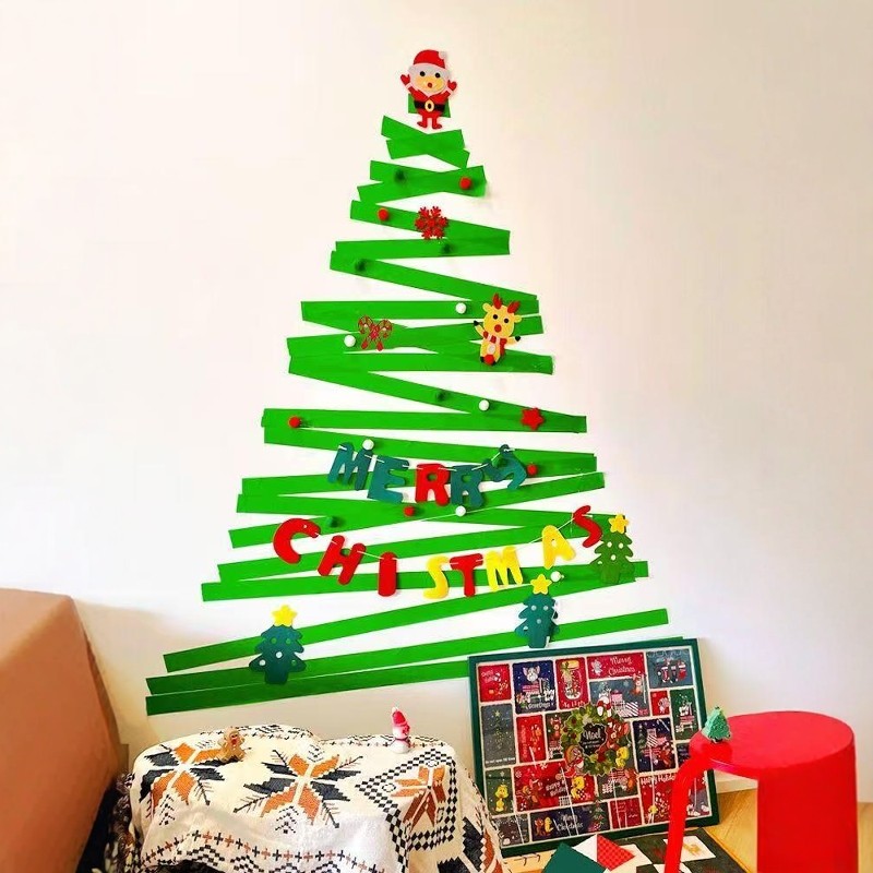 paper christmas tree baby tree christmas Xiaohongshu ของตกแต่งคริสต์มาสแบบเดียวกันเทป DIY ฉากต้นคริส