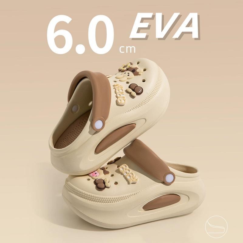 Icyรองเท้าแตะ EVA 6.0 cm รองเท้าหัวโต 4 สี รองเท้าแตะกันลื่น นุ่มและเสริมความสูง รองเท้าแตะสำหรับทุกเพศและอายุ X124