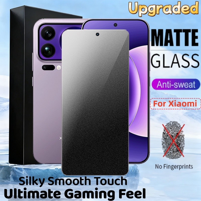 ฟิล์มกระจกด้านอัปเกรดกันรอยนิ้วมือสำหรับ Xiaomi Mi 17 15 14 13 12 11i 11x 15T 14T 13T 12T 11T 10T C8