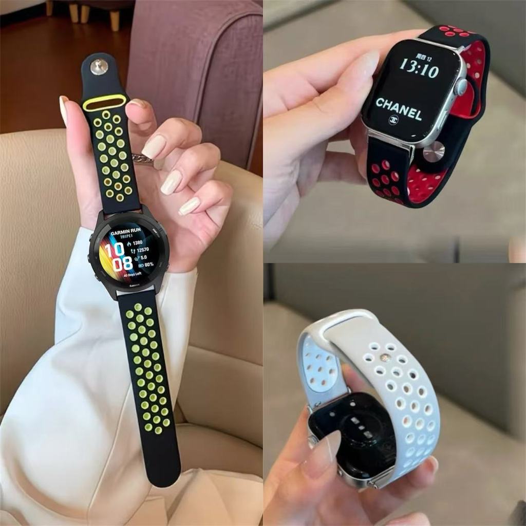 สายนาฬิกาfor garmin245/55/165/265/255/645/venu2/venu3/vivoactive5/vivoactive3สองสี22mm20mm