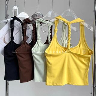 【MAGGIEYOGA】สปอร์ตบราออกแบบสวยหลังคล้องคอดีไซน์พิเศษ ให้การร…