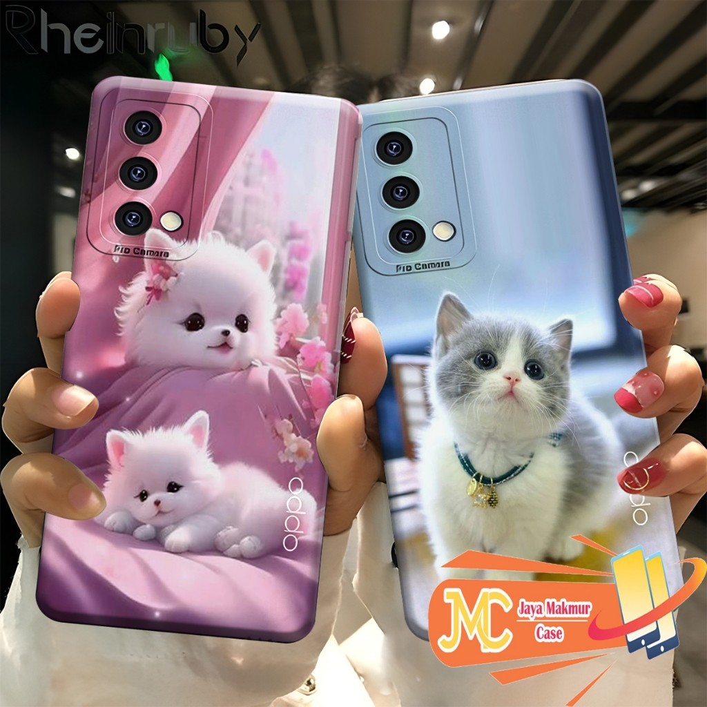 Softcase Oppo a74 5G a74 4G a95 a76 a96 a36 a52 a72 a92 16e a16k Cute Cat Motif - เคสอินเทรนด์ - เคส