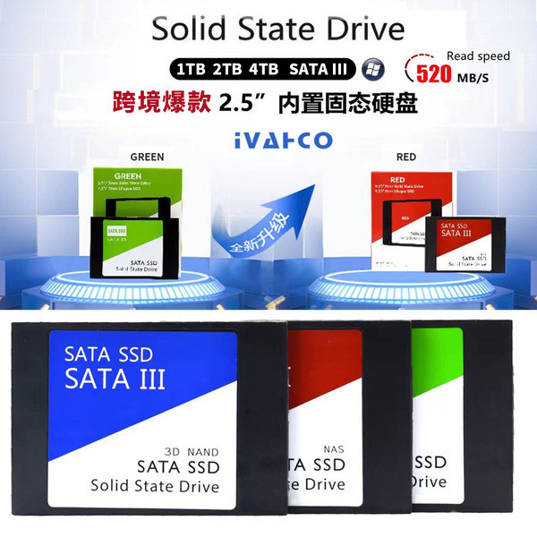 ssd sata ssd 240gb SSD ไดรฟ์โซลิดสเตตความเร็วสูง 8TB 8 ซม. SATA 3.0 500GB/1TB/2TB/4TB/8TB Cross Bord