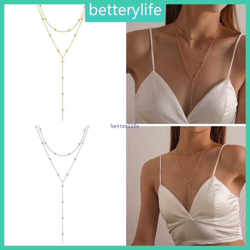 สร้อยคอลูกปัดหลายชั้น BTF สำหรับผู้หญิง เพื่อความสง่าราศี