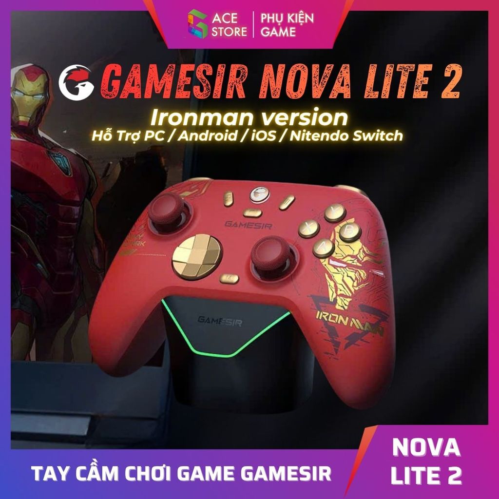 [ของแท้] คอนโทรลเลอร์เวอร์ชัน Ironman Gamesir Nova Lite 2 รองรับสวิตช์ PC / Android / iOS / Nintendo