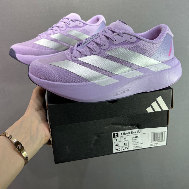 รองเท้าวิ่ง Adizero EVO SL พร้อมแผ่นคาร์บอน (JS4447) สำหรับทุกเพศ