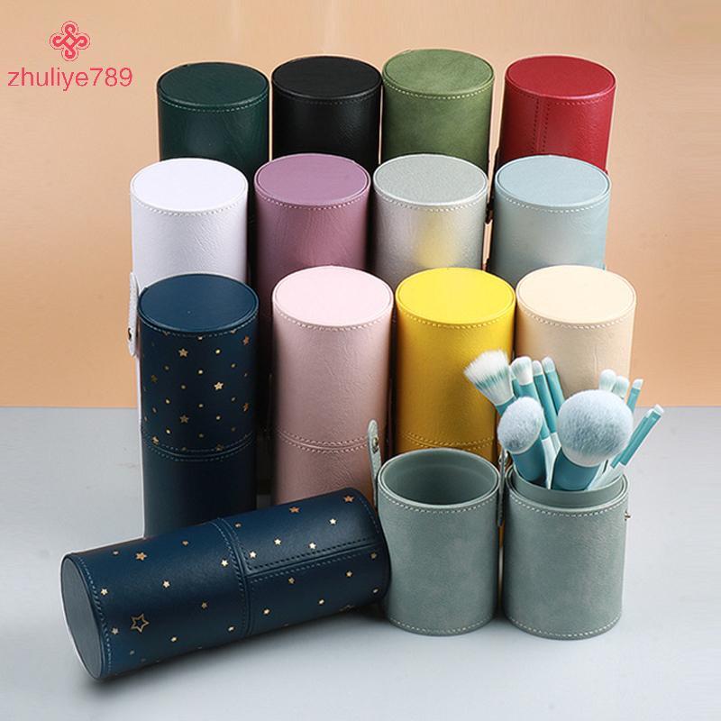 <zhuliye789>หนังPU Travelแปรงเครื่องสําอางที่ว่างเปล่าผู้ถือปากกาช่างแต่งหน้ากระเป๋าแปรงOrganizer Ma