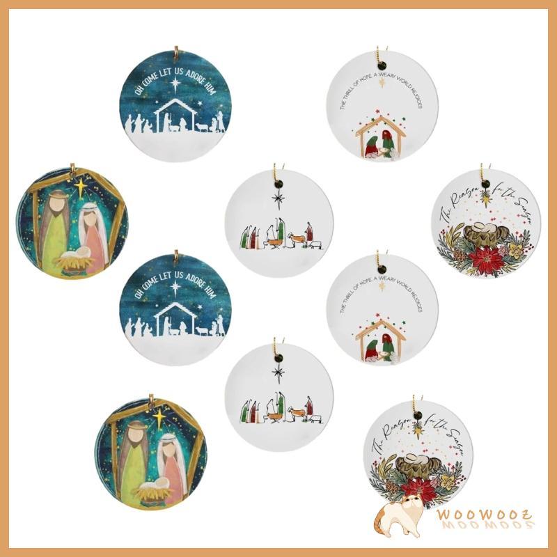 WOW 10 ชิ้น Shatters ทนตกแต่งคริสต์มาสเครื่องประดับแขวนใสพร้อมรูติดตั้งได้ง่าย