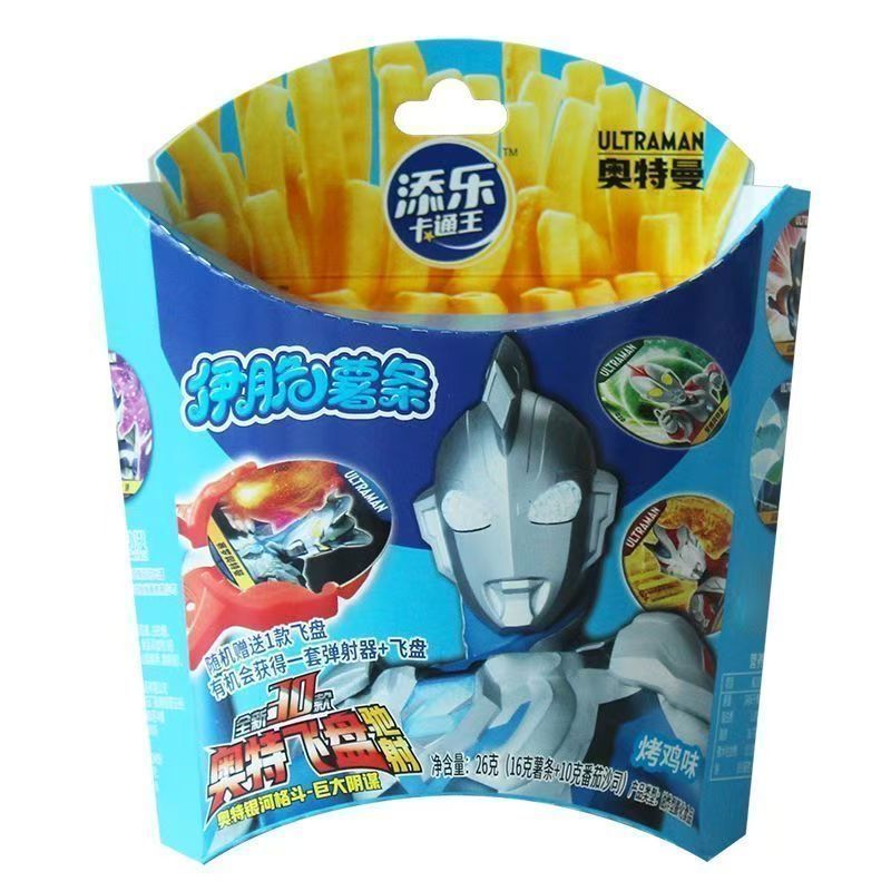 2025 กล่องรักษารูปแบบใหม่ ขนมอุลตร้าแมน Yi เฟรนช์ฟรายส์กรอบ กรัม20251105