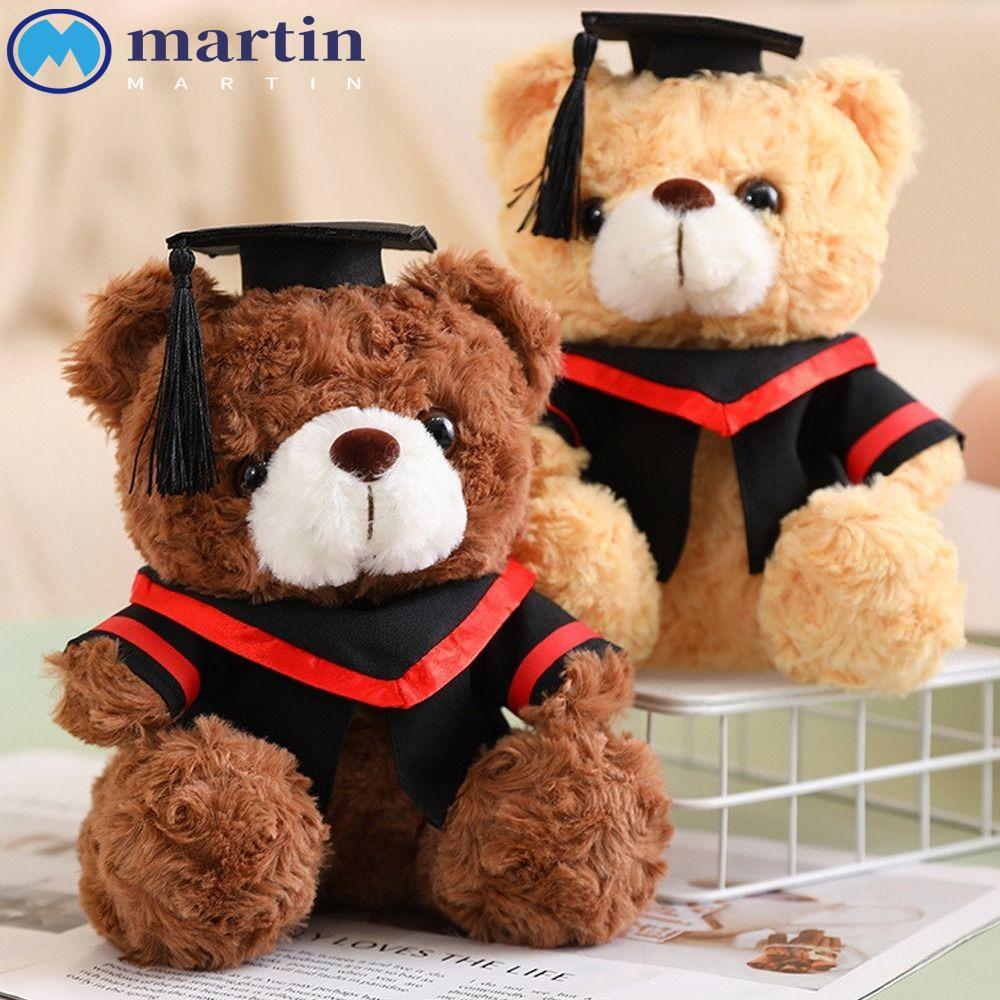 MARTIN Doctor Cap ตุ๊กตาหมีรับปริญญา, น่ารัก 23/28 ซม. บัณฑิตหมีตุ๊กตาของเล่น, การ์ตูนนุ่มตุ๊กตาหมีต