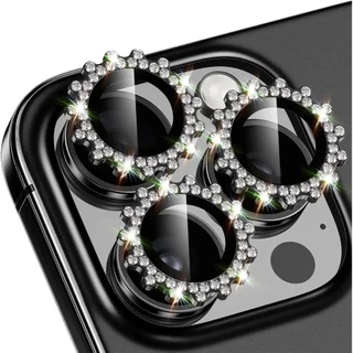 Bling เงา 3D เกียร์โลหะเพชรกล้องด้านหลังป้องกันแหวนสําหรับ iPhone 17 11 12 13 14 15 16 Pro Max Plus Air Mini แฟชั่น HD คลุมทั้งหมดเลนส์กระจกนิรภัย Anti Scratch ฟิล์ม