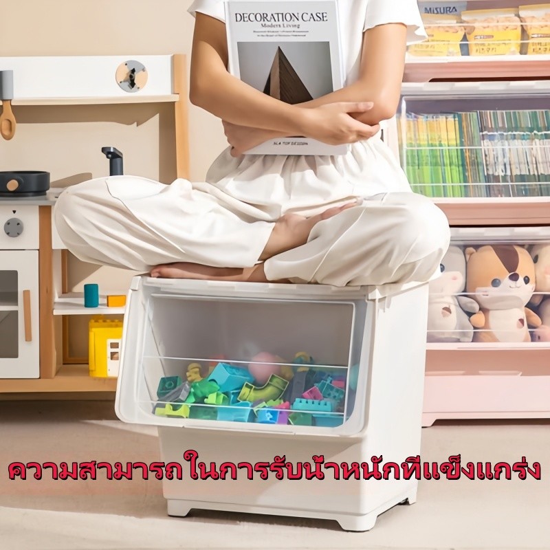 (ราคาพิเศษ) กล่องเก็บของ กล่องเก็บของวางซ้อนกันได้ กล่องเก็บของอเนกประสงค์พลาสติก ประกอบง่าย