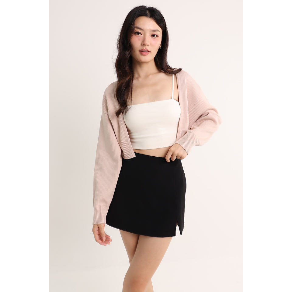 SARINA BATWING KNIT CARDIGAN IN ALMOND