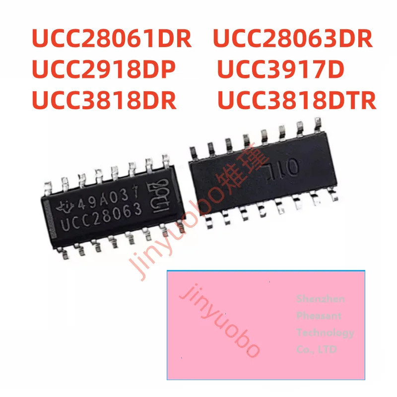 5PCS UCC28061DR UCC28063DR UCC2918DP UCC3917D UCC3818DR UCC3818DTR SOP-16 ชิป ic